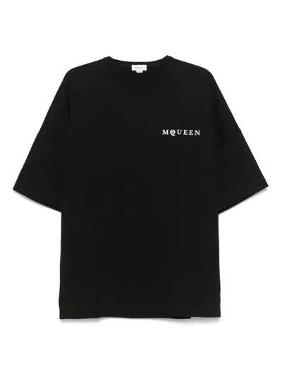 Alexander Mcqueen Exploded Logo Over Fit T Shirt In Animal Print