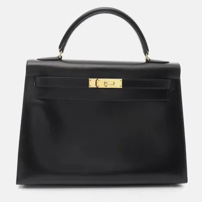 Pre-owned Hermes Kelly 32 Bag In Black