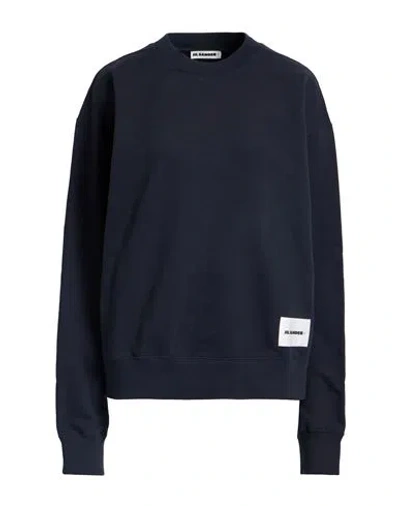 Jil Sander + Woman Sweatshirt Navy Size L Cotton In Blue