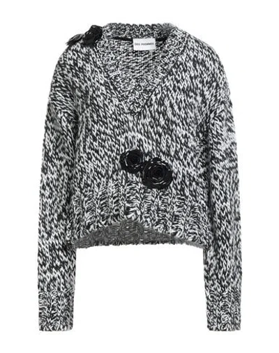 Des_phemmes Woman Sweater Black Size L Acrylic, Wool, Alpaca Wool, Polyester In Multi