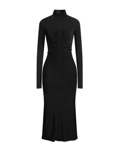 Pinko Woman Maxi Dress Black Size L Modal, Elastane In Black