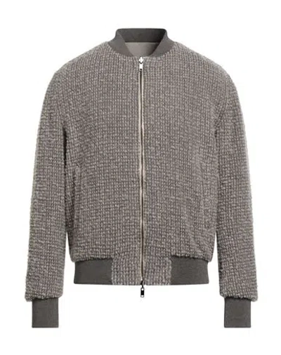 Aion Man Jacket Taupe Size 38 Virgin Wool, Alpaca Wool, Polyester In Gray