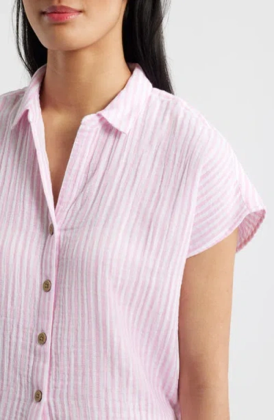 Beachlunchlounge Gem Stripe Shirt In Pink