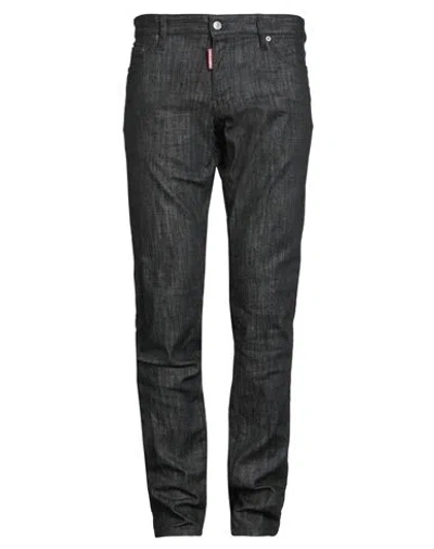 Dsquared2 Logo-patch Cotton Jeans In Black