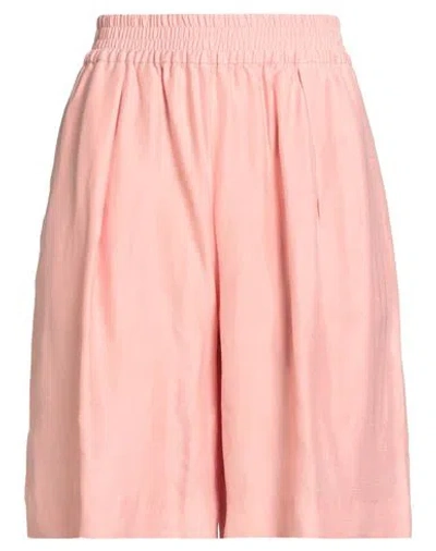 Samsoe & Samsoe Samsøe Φ Samsøe Woman Shorts & Bermuda Shorts Salmon Pink Size Xs Viscose, Linen In Pink