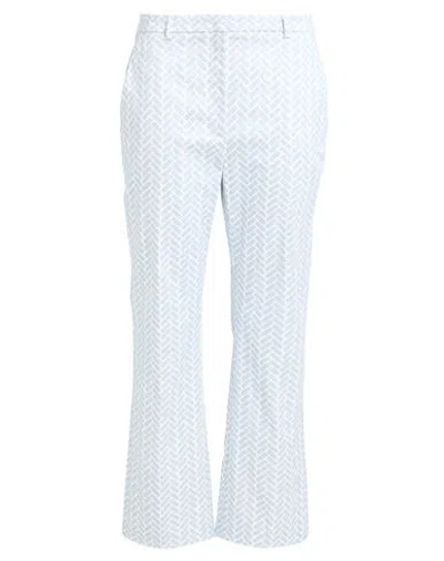 Peserico Woman Pants Light Blue Size 10 Cotton, Elastane In Multi