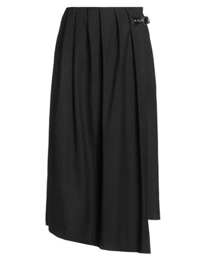 Maje Woman Midi Skirt Black Size 10 Recycled Polyester, Wool, Viscose, Elastane In Black