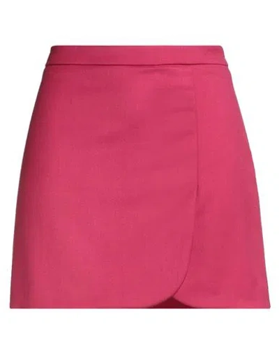 Silvian Heach Woman Mini Skirt Fuchsia Size 8 Polyester, Viscose, Elastane In Pink