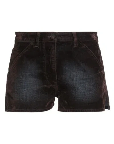 Pinko Woman Denim Shorts Blue Size 6 Cotton, Viscose, Elastane In Black