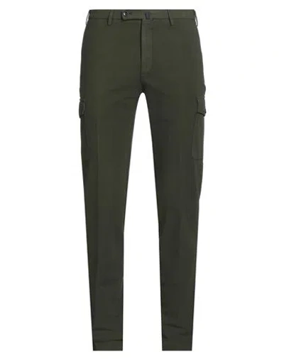 Incotex By Slowear Man Pants Dark Green Size 38 Cotton, Elastane In Green