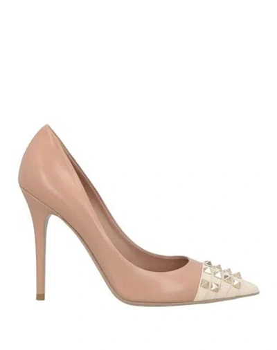 Valentino Garavani Rockstud Alcove Woman Pumps Blush Size 5.5 Leather In Pink
