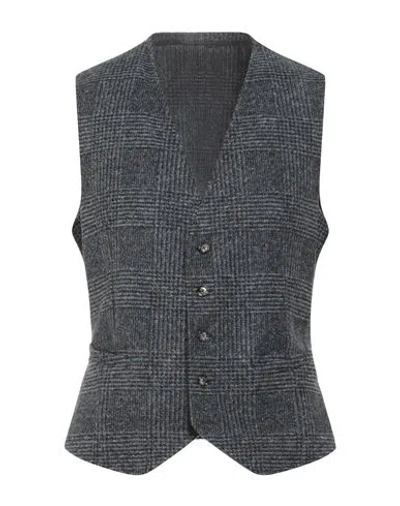 Windsor . Man Tailored Vest Charcoal Size 40 Polyamide, Virgin Wool, Polyester In Gray