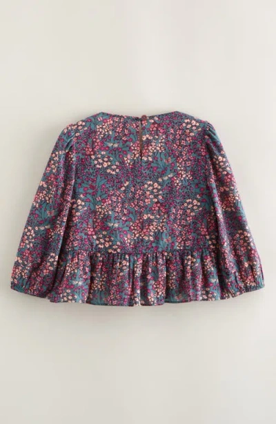 Nordstrom Kids' Bow Front Peplum Cotton Top In Multi