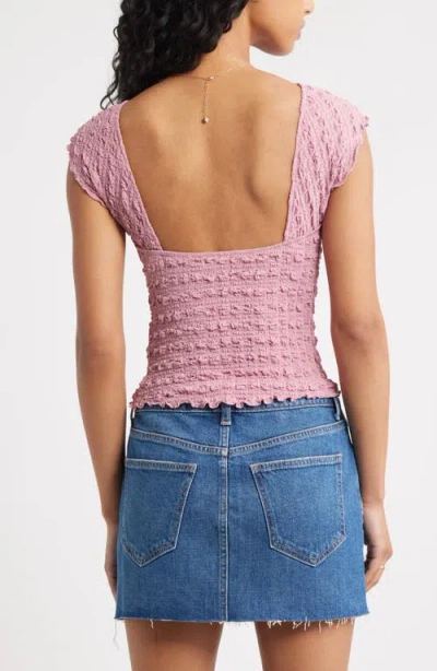 Bp. Textured Open Back Knit Top In Pink