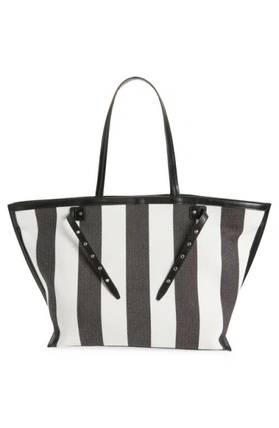 Proenza Schouler Days Caryall Stripe Canvas Tote In Multi