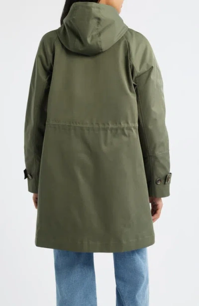 Bernardo Hooded Raincoat In Green