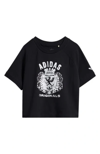 Adidas Originals Kids' Royal Jersey Graphic T-shirt In Black