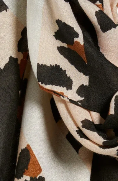 Tasha Leopard Print Scarf In Multi