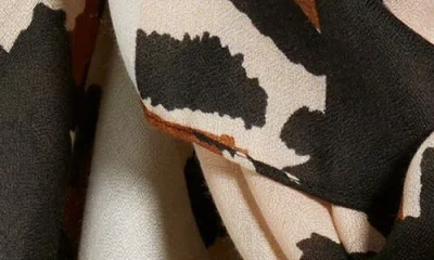 Tasha Leopard Print Scarf In Multi