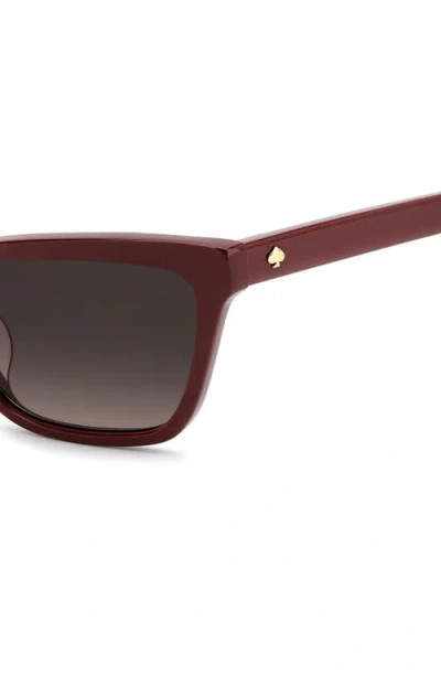 Kate Spade New York Aisha 55mm Gradient Ectangular Sunglasses In Red