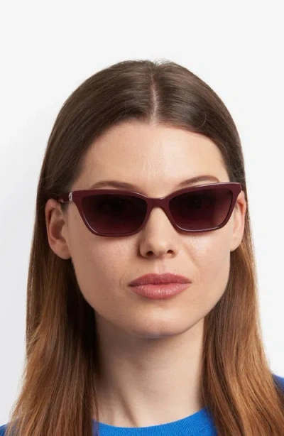 Kate Spade New York Aisha 55mm Gradient Ectangular Sunglasses In Red