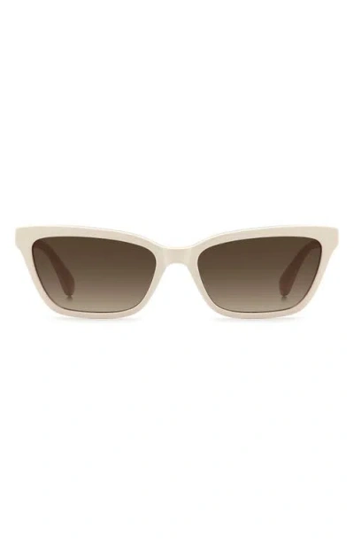 Kate Spade New York Aisha 55mm Gradient Ectangular Sunglasses In White