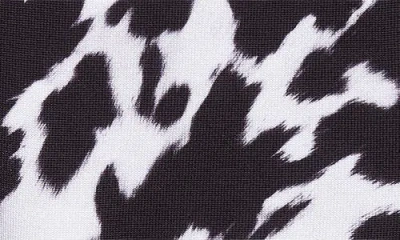 Oscar De La Renta Cow Print Cotton Blend Shell In Multi