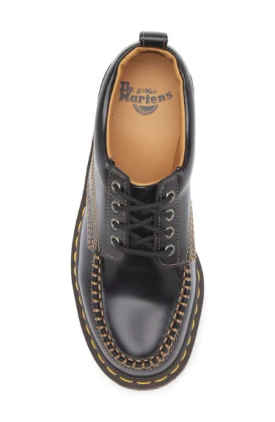 Dr. Martens Womens  Lowell Leather Shoes In Black