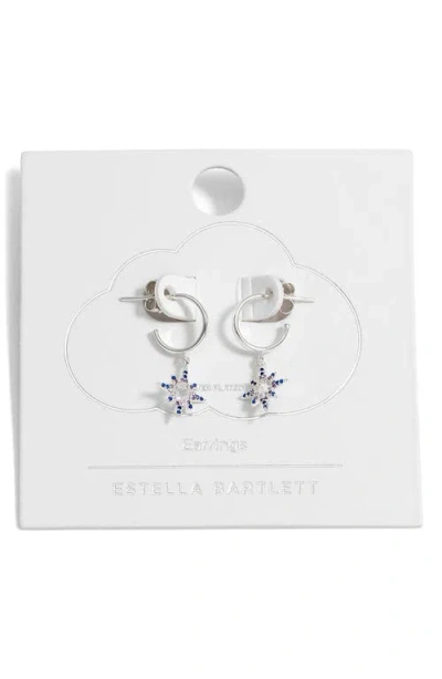 Estella Bartlett Mixed North Star Hoop Earrings In Metallic