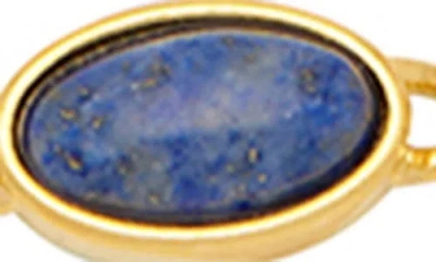 Estella Bartlett Lapiz Lazuli & Red Agate Chain Bracelet In Gold