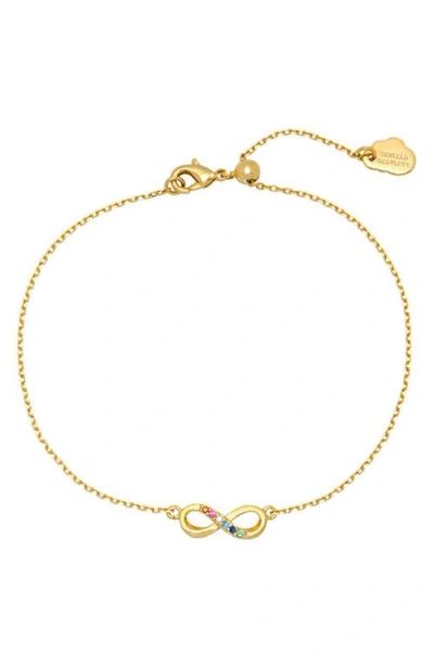 Estella Bartlett Cubic Zirconia Infinity Bracelet In Gold