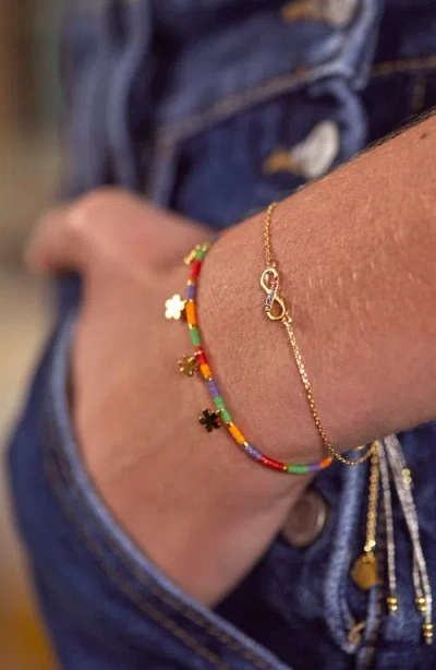 Estella Bartlett Cubic Zirconia Infinity Bracelet In Gold