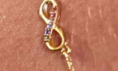 Estella Bartlett Cubic Zirconia Infinity Bracelet In Gold