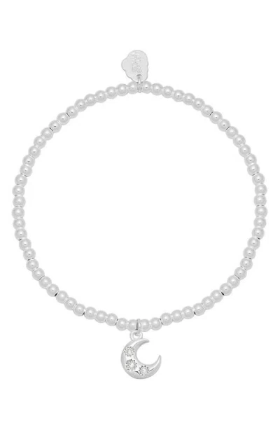 Estella Bartlett Sienna Moon Beaded Stretch Bracelet In Metallic