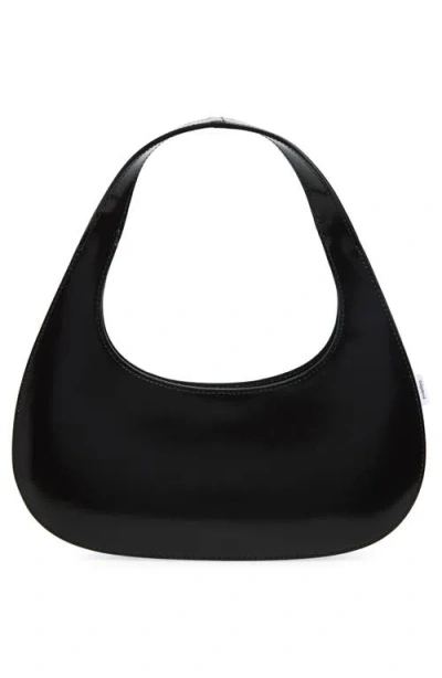 Coperni Curved Glossy Top Handle Bag In Black