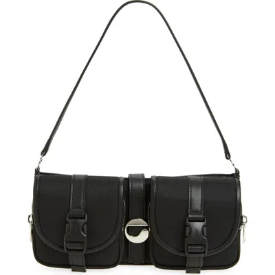 Coperni Cargo Shoulder Bag With Logo Buckle In Black