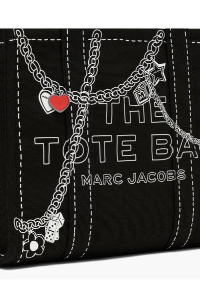 Marc Jacobs The Trompe L Oeil Charm Medium Tote Bag In Black