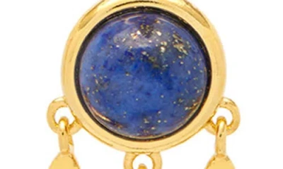 Estella Bartlett Semiprecious Stone Drop Hoop Earrings In Gold