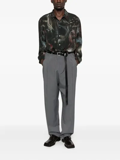 Magliano 'artistic Print Long Sleeves Shirt' In Black