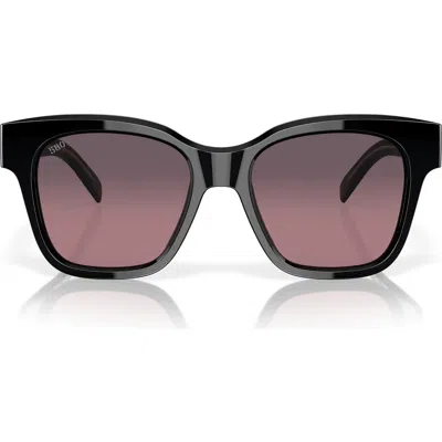 Costa Del Mar 54mm Polarized Square Sunglasses In Black