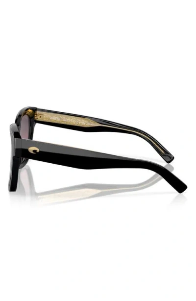 Costa Del Mar 54mm Polarized Square Sunglasses In Black