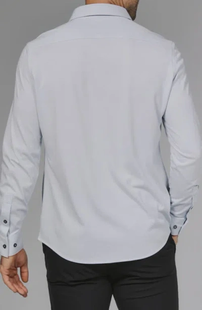 7 Diamonds Girona Solid Performance Button-up Shirt In Gray