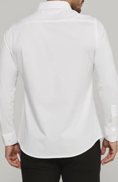 7 Diamonds Girona Solid Performance Button-up Shirt In Gray