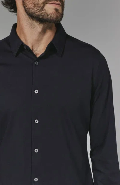 7 Diamonds Girona Solid Performance Button-up Shirt In Black