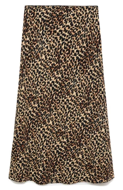 Mango Midaxi Skirt In Animal Print