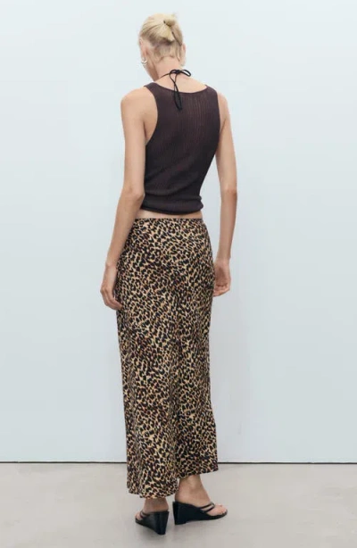 Mango Midaxi Skirt In Animal Print
