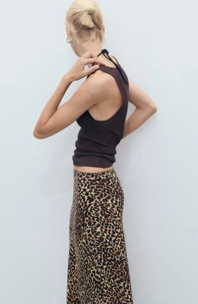Mango Midaxi Skirt In Animal Print