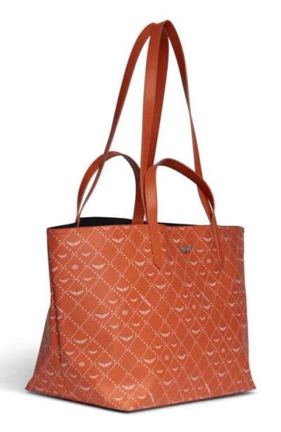 Zadig & Voltaire Z X-large Monogram Shopper Tote Bag In Orange