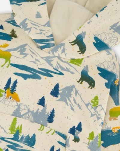 Deux Par Deux Hooded Fleece Sweatshirt In Multi