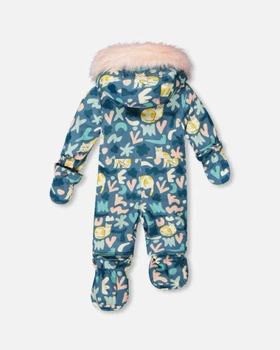 Deux Par Deux One-piece Play Snowsuit Designed For Car Seat Cat In Multi